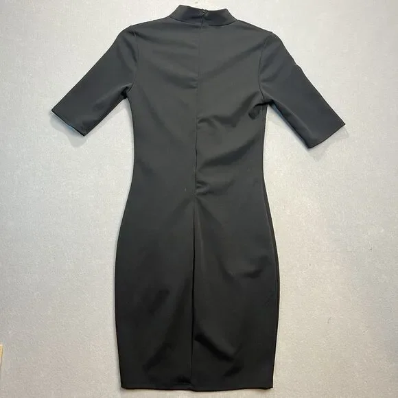 VTG Fashion Nova Women's Black Stretch Kiko High Side Slit Dress Size S - Picture 2 of 10